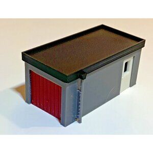 HO Scale Maintenance Garage Railroad Utility Building Model Train Kit 1:87